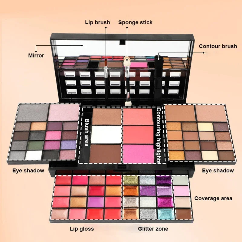 74-Color Makeup Kit - ViroxaStore