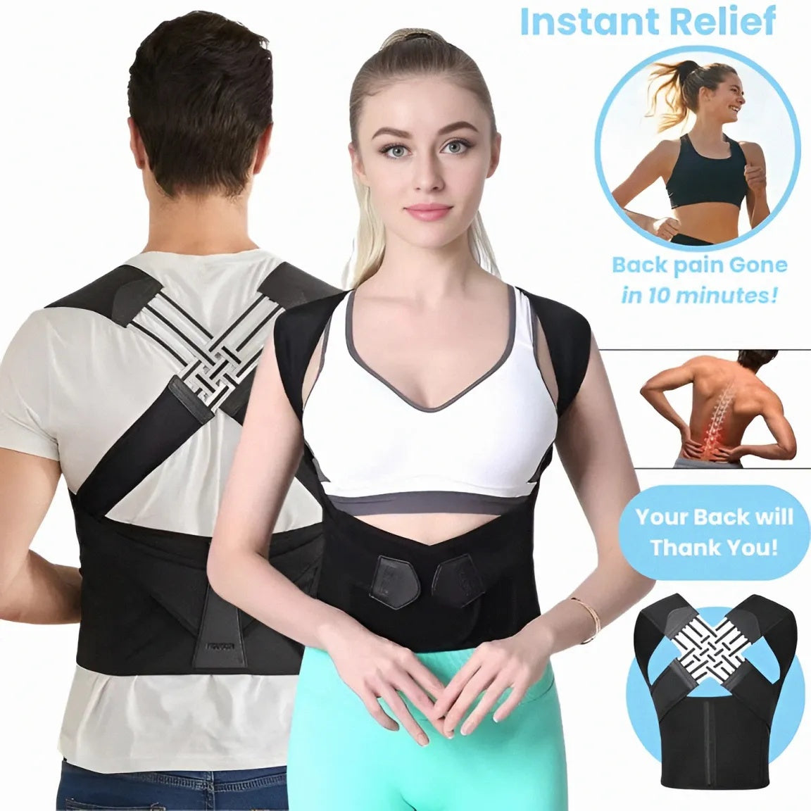 Essential Haven- Back Support Belt -Fix Posture & Relieve Pain Naturally - ViroxaStore